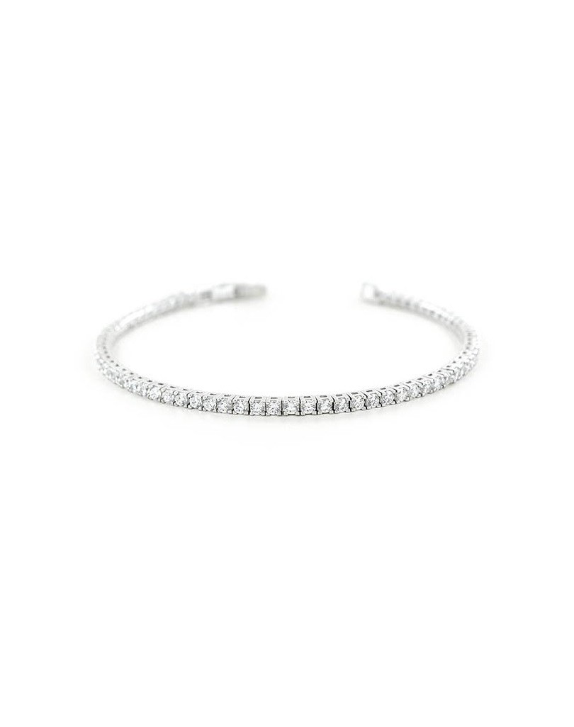 BRACCIALE TENNIS IN ORO BIANCO 18 K CON DIAMANTI NATURALI E VVS