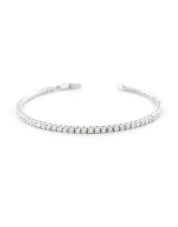 BRACCIALE TENNIS IN ORO BIANCO 18 K CON DIAMANTI NATURALI E VVS