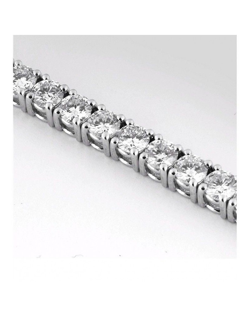 BRACCIALE TENNIS IN ORO BIANCO 18 K CON DIAMANTI NATURALI E VVS
