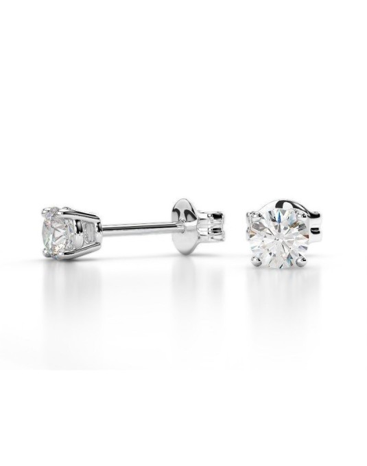 ORECCHINI IN ORO BIANCO 18 K CON DIAMANTI NATURALI CERTIFICATI DGC