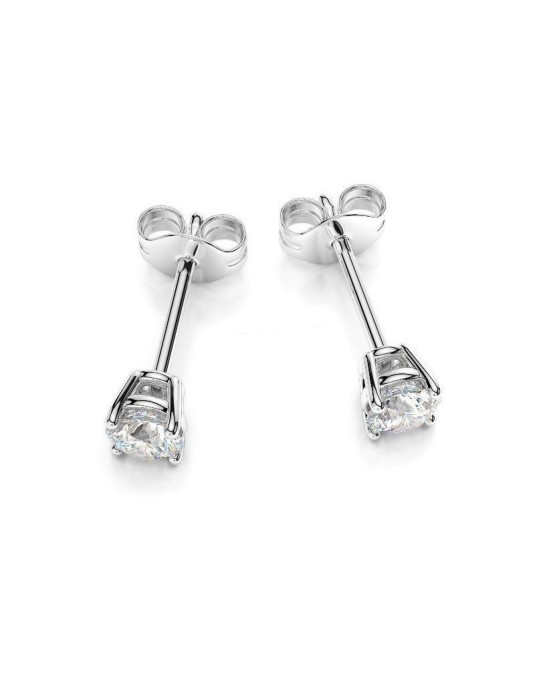 ORECCHINI IN ORO BIANCO 18 K CON DIAMANTI NATURALI CERTIFICATI DGC