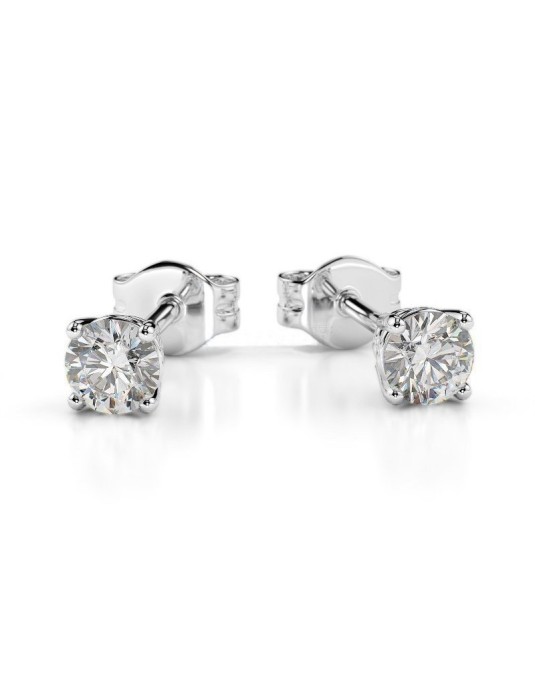 ORECCHINI IN ORO BIANCO 18 K CON DIAMANTI NATURALI CERTIFICATI DGC