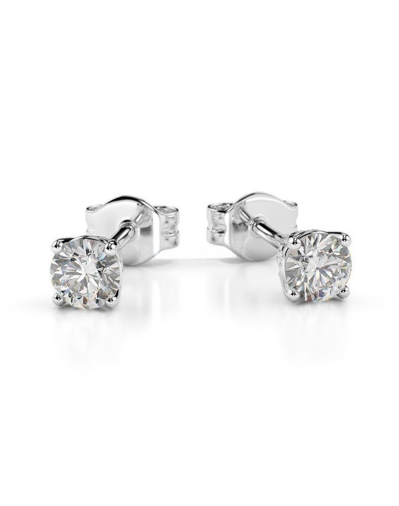 ORECCHINI IN ORO BIANCO 18 K CON DIAMANTI NATURALI CERTIFICATI DGC