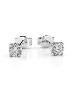 ORECCHINI IN ORO BIANCO 18 K CON DIAMANTI NATURALI CERTIFICATI DGC