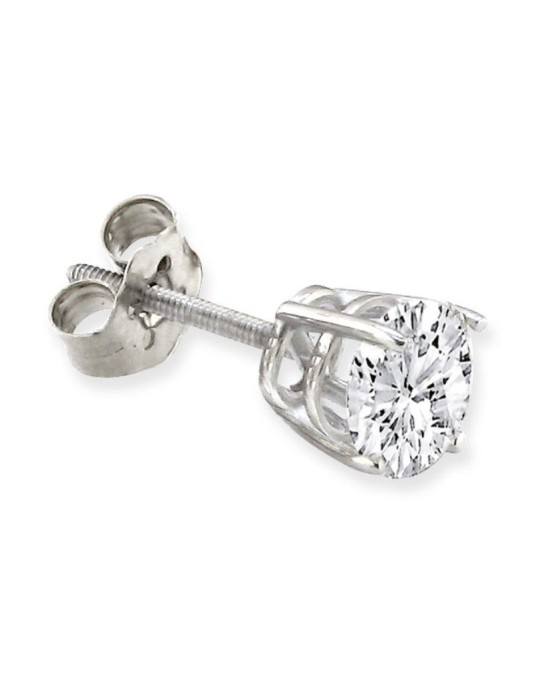ORECCHINI IN ORO BIANCO 18 K CON DIAMANTI NATURALI CERTIFICATI DGC