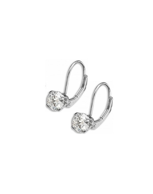 ORECCHINI IN ORO BIANCO 18 K CON DIAMANTI NATURALI CERTIFICATI DGC