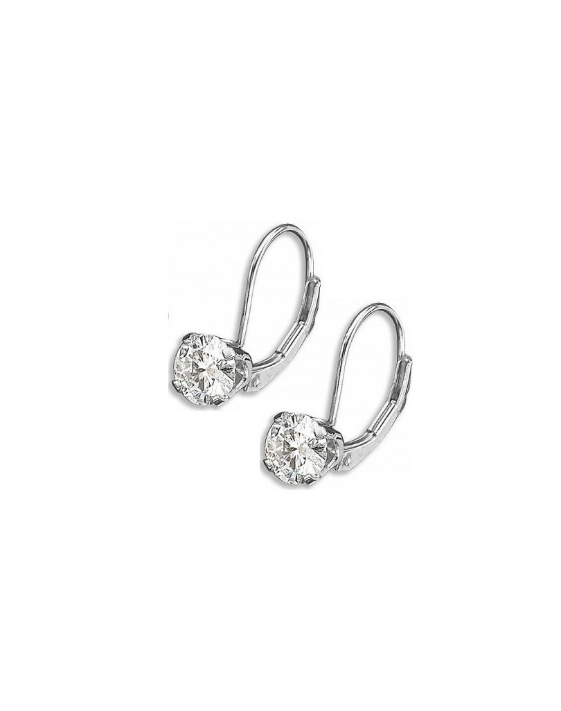 ORECCHINI IN ORO BIANCO 18 K CON DIAMANTI NATURALI CERTIFICATI DGC