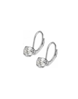 ORECCHINI IN ORO BIANCO 18 K CON DIAMANTI NATURALI CERTIFICATI DGC