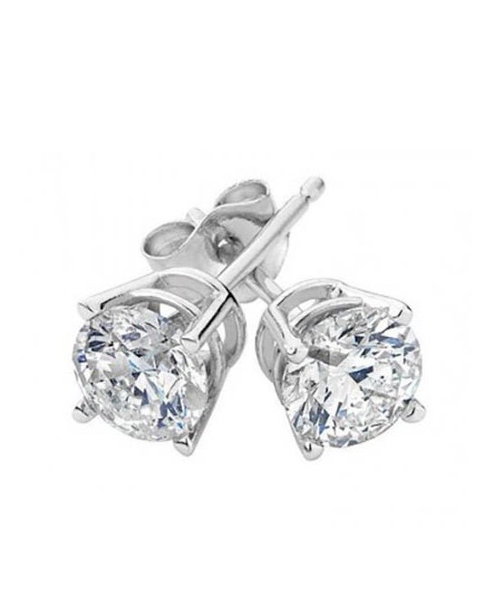 ORECCHINI IN ORO BIANCO 18 K CON DIAMANTI NATURALI CERTIFICATI DGC