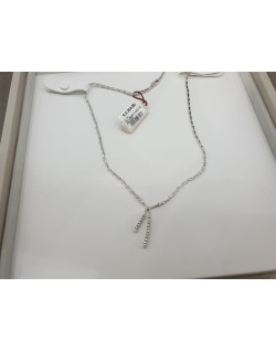 COLLIER IN ORO BIANCO 18 K CON DIAMANTI NATURALI 0.46 CARATI G VS CERTIFICATO