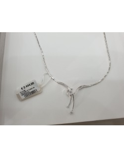 COLLIER IN ORO BIANCO 18 K CON DIAMANTI NATURALI 0.22 CARATI G VS CERTIFICATO