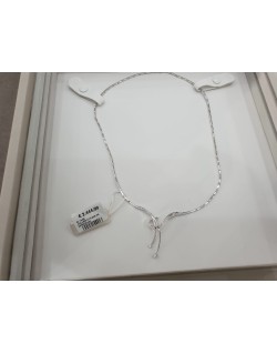 COLLIER IN ORO BIANCO 18 K CON DIAMANTI NATURALI 0.22 CARATI G VS CERTIFICATO
