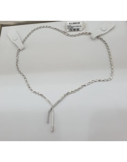 COLLIER IN ORO BIANCO 18 K CON DIAMANTI NATURALI 0.60 CARATI G VS CERTIFICATO