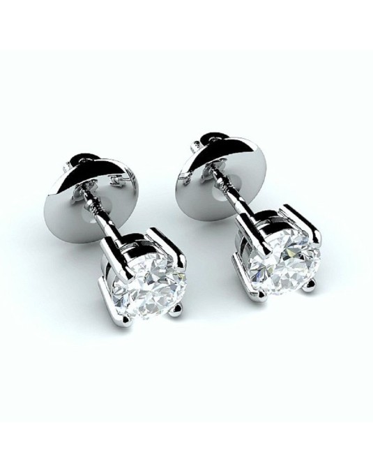 ORECCHINI IN ORO BIANCO 18 K CON DIAMANTI NATURALI CERTIFICATI