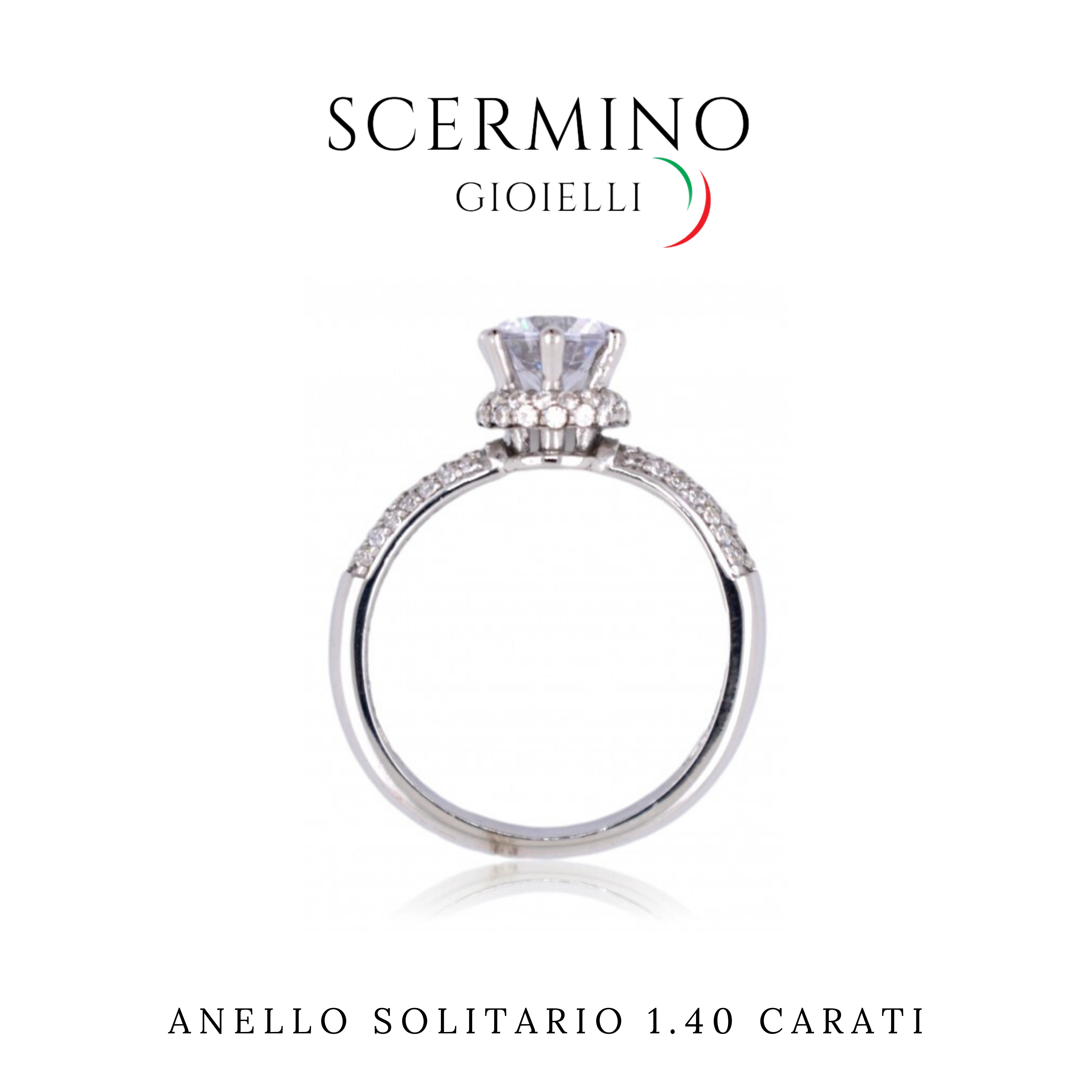 Anello Solitario Con Parure