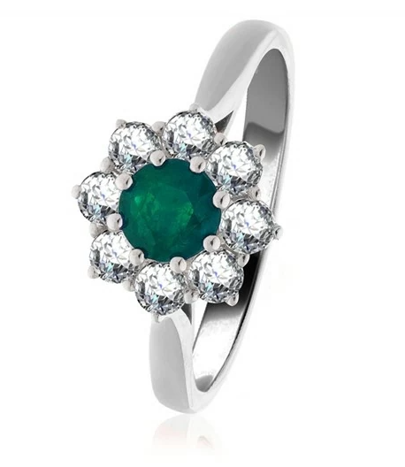 Anello fantasia con smeraldo