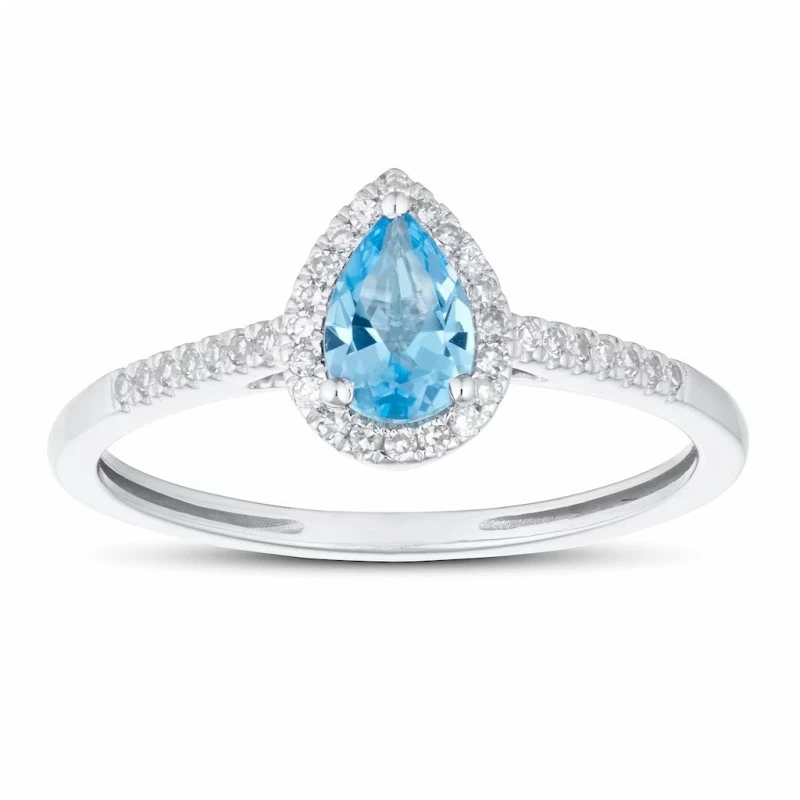 Anello in pietra acquamarina
