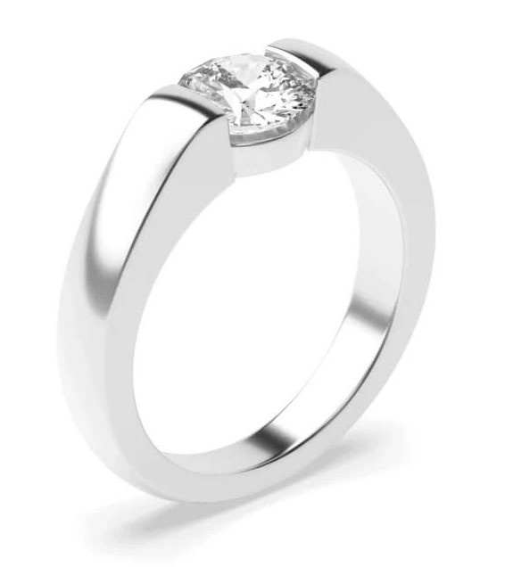 Anello da uomo in oro bianco