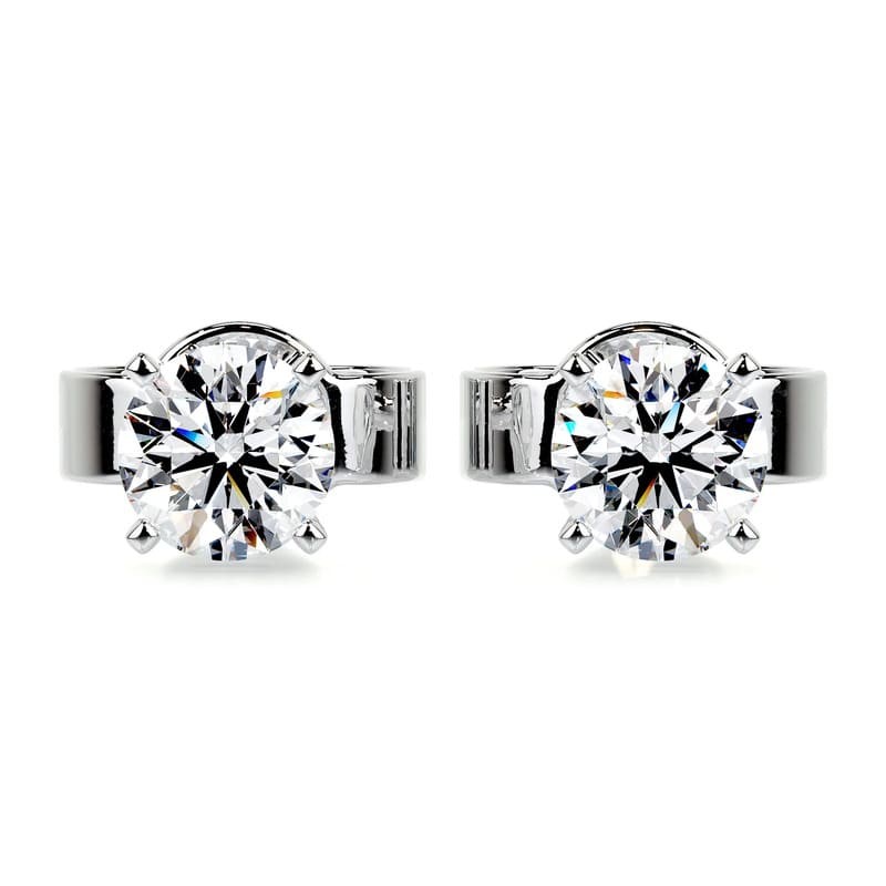 Orecchini oro bianco con diamanti