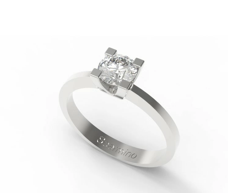 Anello di fidanzamento con diamante certificato