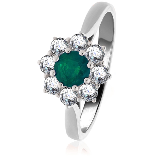 Anello Smeraldo e Diamanti