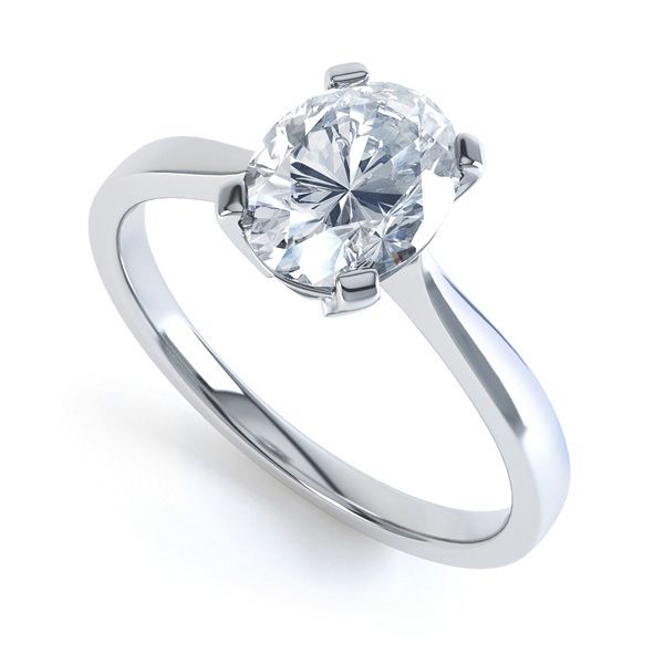 Anello con Diamante Taglio Ovale