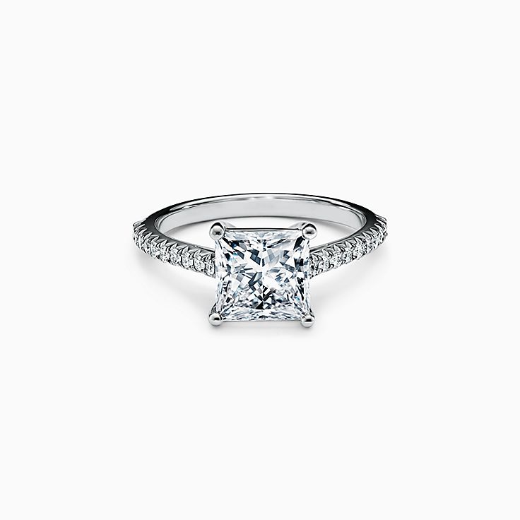Anello Fidanzamento Diamante Quadrato