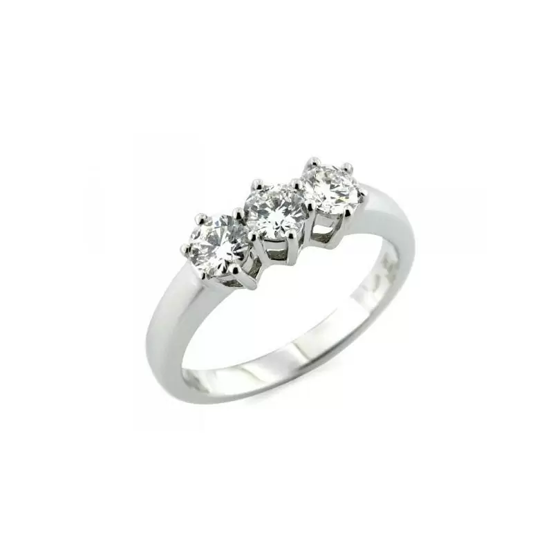 Anello Trilogy Con Brillanti