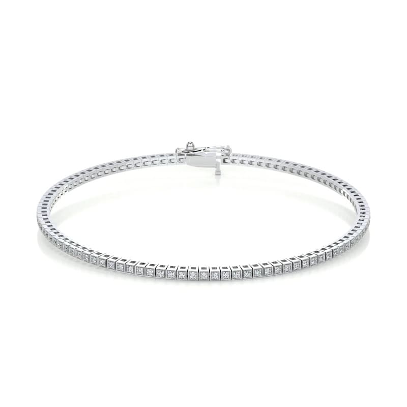 Bracciale Tennis Uomo in Oro Bianco