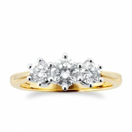 Anello Trilogy in Oro Giallo