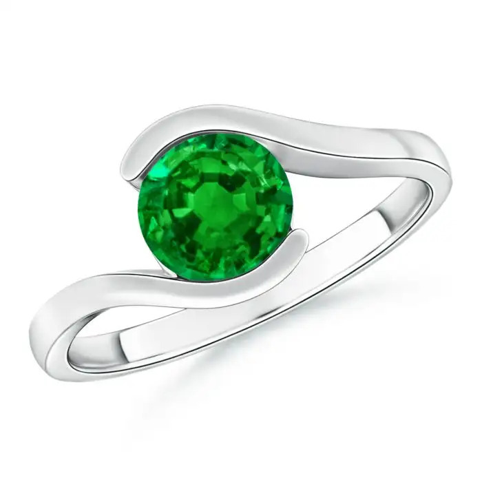 Anello Contrarie Smeraldo