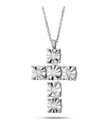 Ciondolo Croce con diamanti