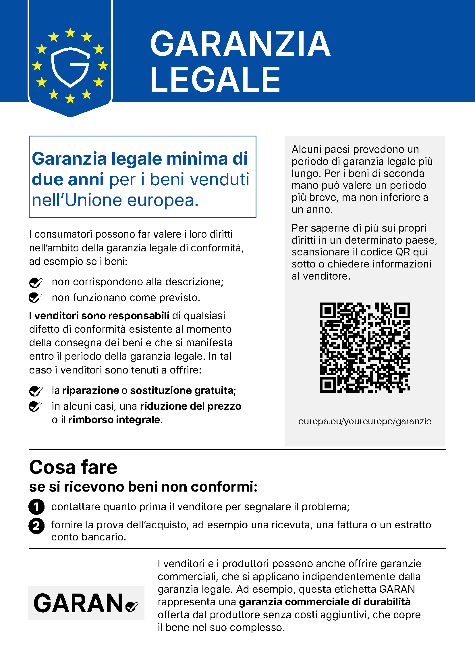 Garanzia Legale di Conformità